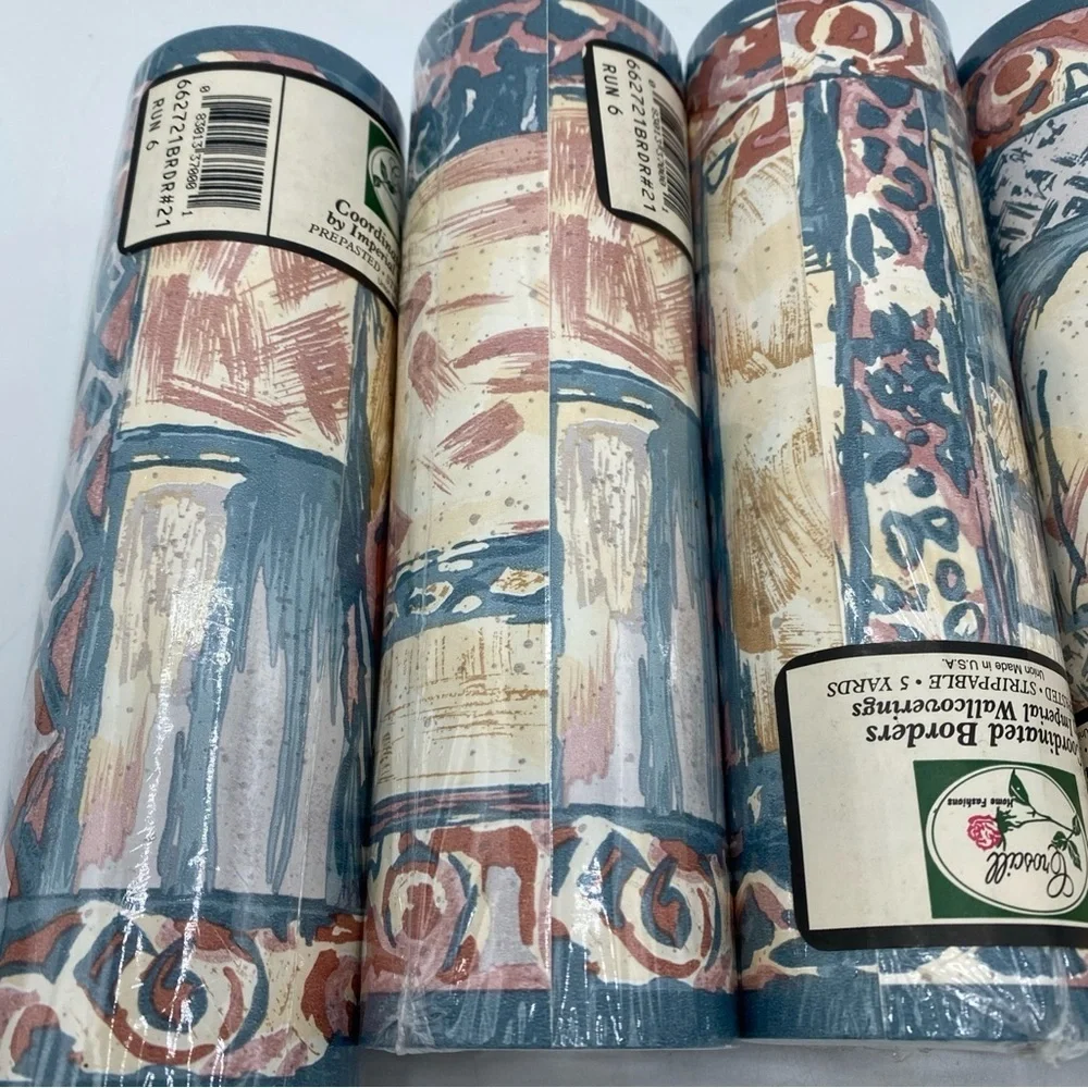 Croscill Coordinated Borders Imperial Wallcoverings Vintage 5 Yds Each Abstract